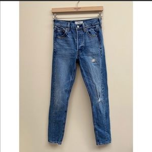 NWOT Levi’s altered 501 skinny